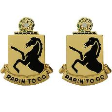 112th Cavalry Regiment Unit Crest (Rarin' to Go)